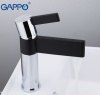 Смеситель для раковины Gappo Atlantic однорычажный, хром/черный Смеситель для раковины Gappo Atlantic однорычажный, хром/черный