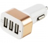Автомобильное зарядное устройство Energy ET-21A, 3 USB, 2,1A, цвет - золотой