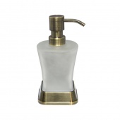 Дозатор для жидкого мыла WasserKraft Exter, св.бронза/мат.стекло