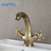 Смеситель для раковины Gappo Sofia двухвентельный, бронза Смеситель для раковины Gappo Sofia двухвентельный, бронза