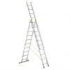 Лестница трехсекционная 3*10 ступеней, алюминиевая