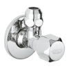 Вентиль угловой Grohe универсальный, цанг.зажим 3/8"х1/2"