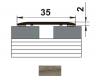 Профиль стыкоперекрывающий ламинированный ЛС 35.1350.R159