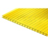 Сотовый поликарбонат EuroTek 4мм, 0,52кг/кв.м,  2,1х6м, желтый