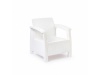 Кресло "Ротанг-плюс" 730х700х790мм (белый) (без подушки) 