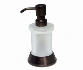 Дозатор для жидкого мыла WasserKraft Isar, темн.бронза/мат.стекло