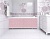 Экран для ванн Кварт 1,5м пластик розовый иней