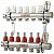 Коллекторная группа VALTEC, со встроенными расходомерами, 1*6 вых.