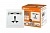 Розетка комбинированная с/м 1 контур с/з + 2 контура USB белая