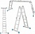 Лестница-трансформер алюминиевая 4*3 ступени