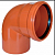 Отвод ПВХ 3,2 Ду 110*90 (рыжий) с кольцом